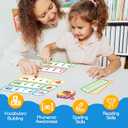 CVC Word Games, Flash Cards, Phonics and Speech Therapy Toys for Toddlers and Kids - Learn to Read, Spelling and Reading Learning Activities - Kindergarten Preschool Educational Toy