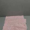 18 x 18 Pink Pillow Covers Couch Pillow Cases for Living Room Bed Room Faux Rabbit Fur with Rose Pattern Square Light Pink Cushion Covers for Bed Couch Sofa Chairs