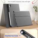 INFILAND Case for Galaxy Tab S11 2025 11 Inch, Multi-Angle Stand Cover Compatible with Samsung Tab S11 5G SM-X736B/ SM-X730 [Auto Wake/Sleep], (Grey)