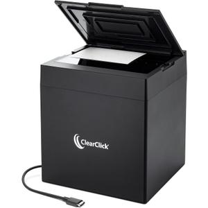 ClearClick InstaScan Photo Scanner - Scans Each Photo Virtually Instantly - Compatible with 4x6, 5x7, & Smaller Photos - No Drivers Required - USB-C Connection - Software Included - for PC & Mac