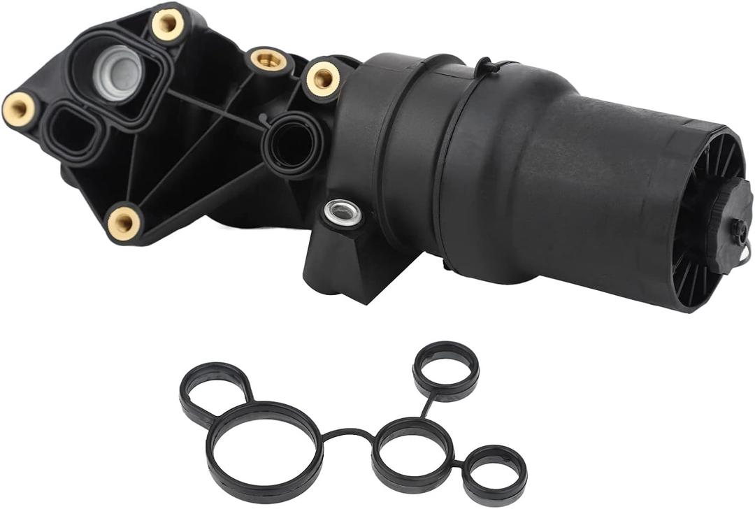 ZONFANT Engine Oil Filter Base Housing Assembly Compatible with Audi Volkswagen Vehicle TT Jetta Passat Beetle Golf Rabbit Replaces #07K115397B 07K115397A 07K115397D