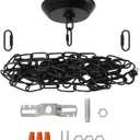 Eumyviv 10 Feet Heavy Duty Black Chain with 5" Light Canopy Kit for Chandelier, Swag Light Kit Light Fixture Mounting Bracket for Hanging Light