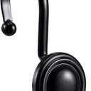 CHICTIE Black Shower Curtain Hooks Rings,Set of 12 Decorative Shower Hooks for Shower Curtain,Premium Rust Resistant Metal Shower Hangers Hooks for Bathroom Rods