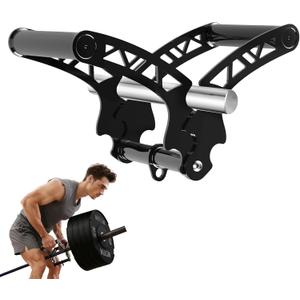 Fitarc Adjustable Width T Bar Row Handle,Landmine Attachment for Barbell,U Clips Gym Landmine Handle V Bar Attachment Exercise for Back,Arm,Shoulder