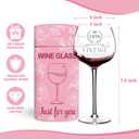 50th Birthday Gifts For Her - 1976 Vintage Engraved 50th Wine Glass - 50 Year Old Birthday Decorations For Women - 50 Year Old Bday Gifts Idea For Mom, Aunt, Grandma - Turning 50 Present