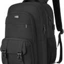 MOMUVO School Backpack for Teens Boys and Girls,15.6 Inch Laptop Backpack Unisex Bookbag with USB Charging Port Water-Resistant Schoolbag Casual Daypack-Black