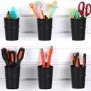 FoldTier 6 Sets Slatwall Cups with Loops Set, Slatwall Accessories Slatwall Hook Tools Storage Arrange System Kit for Organizing Accessories Tools Storage Office Workshop Garage Workbench (Black)
