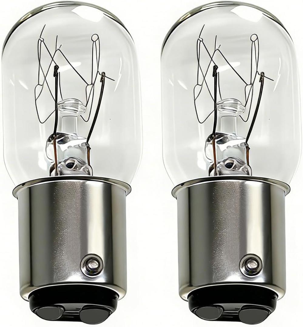 BYVORS 15W 120V Sewing Machine Light Bulb, BA15D Base Push in Type Clear Light Bulbs Compatible with Kenmore Singer and Other Sewing Machine Replacement Incandescent Bulbs
