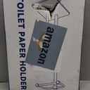 Kitsure Toilet Paper Holder Free Standing - Large Capacity Toilet Paper Holder for 4 Rolls, Rustproof Toilet Paper Stand with Non-Slip Stable Base, Black, Medium (Medium - 1 Pack)