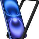 K TOMOTO Compatible with iPhone 16 Bumper Case (6.1 Inch), Liquid Silicone Frame Case [Shock-Absorb] [Raised Edge Protection] [Drop Protection] [Silky And Soft Touch], Black