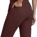 Scrubs for Women Set, Medical Women Scrubs-Stand-Up Collar Scrub Top & Jogger Scrub Pants with 8 Pockets (S)