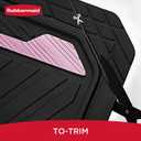Rubbermaid Car Floor Mat, Heavy Duty All-Weather Car Mats Full Set with Dual-Tone Pink Aluminum Inserts Universal Fit, Anti-Slip Backing, Trim-to-Fit for Most SUV, Sedan