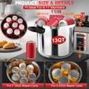 3-In-1 304 Stainless Steel Pressure Cooker 13 Quart: [Save 70% Time], New