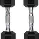 RitFit Rubber Coated Hex Dumbbell Set with Rack, 5-780LB for Home Gym Strength Training, Anti-Slip Knurled Handle, Hexagon Anti-Roll, Heavy-Duty Storage Rack