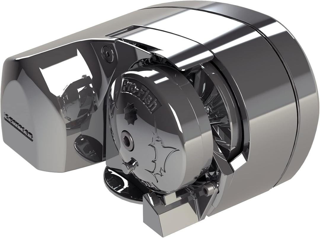 Lewmar Pro Fish 700 Fishing Windlass for 1/4" G4 Chain, Auto Free-Fall System, Maximum Pull 700 lbs., 316 Stainless Steel Construction, for Boats up to 38' - 2020201159