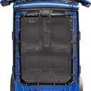 Sunshade for Ford Bronco, Full Length Mesh Sun Shade Bikini Top Cover for Ford Bronco Accessories 2021 2022 2023 2024 2025 4 Door - Blocks UV, Wind, Noise, (Black)