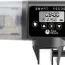 AquaMiracle Programmable Automatic Fish Feeder for Aquarium, Auto Fish Food Dispenser with Timer, Volume Adjustable Vacation Aquarium Feeder with Digital Display, for Granules Pallets Strips