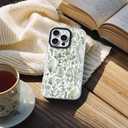 ChiCsFleur for iPhone 16 Case, TPU Phone case with Camera Protection for Women Girls Teens - Green Watercolor Botanical Leaf Herb Natural Garden Floral Clear Gift Sorority Aesthetic Unique (Verdelle)