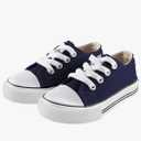 Mvlsoct Boys and Girl Low Top Canvas Kids Lace up Sneakers 28