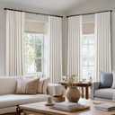 MIULEE Natural Pinch Pleated 100% Blackout Linen Curtains for Bedroom, Room Darkening Light Blocking Window Curtains 84 inches Long for Living Room, Black Out Pleat Drapes with Pin Hooks, Size: 40"W x 84"L (Pack of 2)