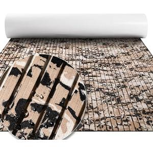HXBYX Camo Boat Flooring EVA Foam Boat Decking Marine Flooring Camo Self-Adhesive Marine Mats for Jon Boats Bass Boat Kayak RV 94.5"x15.7", Desert Camo