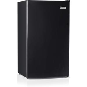 Igloo 3.2 Cu.Ft. Single Door Compact Refrigerator with Freezer - Slide Out Glass Shelf, Perfect for Homes, Offices, Dorms - Black