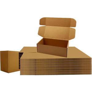 12x6x4 inches Shipping Boxes Bulk 20 Pack Brown, Corrugated Cardboard Box, Mailer Boxes for commerce Packaging and Holidays Gift, Small Giving Boxes for Wrapping Mailing Present