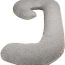 Snoogle Chic Jersey - Snoogle Replacement Cover with Zipper for Easy Use - Heather Gray