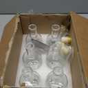 Clear Glass Bottles 6 oz - 200ml [Pack of 6] for Wine Beverages Drinks Oil Vinegar Kombucha Beer Water Soda with Cork Stopper Airtight Lid