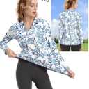 FKEEP Women's Tennis Golf Shirt Long Sleeved Top Sport Activewear V-Neck Workout Athletic (XS)