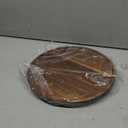 Acacia Round Wood Tray Decorative Serving Trays for Ottoman Coffee Table Candle Holder Tray Kitchen Counter Island Accents Home Decor Circle Circular Wood Centerpiece Trays for Dining Room Table