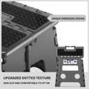 Delxo Folding Step Stool 13 inch Height Heavy Duty Foldable Step Stools for Adults and Kids,Kitchen Small Collapsible Fold Up Stepping Stool 1 Pack in Grey Dotted Texture