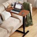 Foldable Overbed Table with Wheels, Pneumatic Adjustable Desk
31.5 X 17.7 In Desktop with Cup Holders and Tablet Slot, Hidden Casters, 88 Lbs Capacity, Installs on Either Side of Bed