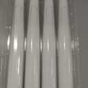 Flameless Taper Candles, Real Wax Flickering Taper Candles Battery Operated with 6H Timer, 4 Pcs White LED Flameless Candlesticks for Halloween Christmas Holiday Wedding Decor (Set of 4)