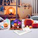 Magic Ants Musical Halloween Pop Up Card with Lights  3D Haunted House Ghosts Pumpkins Bats  Spooky Halloween Greeting Card for Kids and Adults Includes Envelope and Blank Note