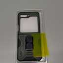 VEGO for Samsung Flip 6 Case with Hinge Protection, Built-in Screen Protector & 360 Magnetic Ring Stand Protective Phone Cover Drop Proof for Samsung Galaxy Z Flip 6 5G - Green