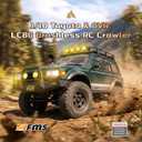FMS 1/10 LC80 Brushless RC Crawler, FCX10 Toyota & OVR RC Rock Crawler with Lighting and Two-Speed, Hobby Grade Offroad RC Car for Adults, RS (Green)