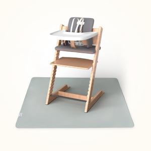 Tiny Twinkle Splat Mat for Under High Chair or Table | 44" x 44" Waterproof & Mess-Proof High Chair Mat for Baby, Machine Washable for Mealtime or Art(Sage)