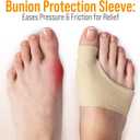 7 x 5 STARS UNITED Bunion Relief Sleeve with Anti-Slip - Gel Cushion  2-Pack Hallux Valgus Cover for Men and Women - Toe Spacer Socks with Pads for Comfort and Protection