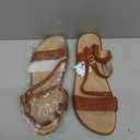 Aomigoct Dressy Womens Sandals Summer: Comfortable Strappy Flats Sandals Women - Casual Walking Woman Shoes, size 44