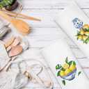 Chinoiserie Summer Lemon Kitchen Dish Towels 16x24 Inch, Blue and White Ginger Jar Gifts for Women, Aesthetic Lemon Seasonal Holiday Decorative Hand Towel Tea Towels for Cooking Baking Bathroom (Diningroom-21)