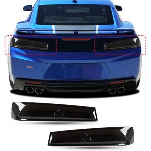 JeCar Smoked Black Tail Light Covers for Chevrolet Camaro Rear Light Guards Trim Accessories 2016-2018 Camaro LS/LT/RS/ZL1/SS