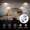 RVZONE Marine Boat Dome Light 12V LED Marine Lights Interior with Toggle Switch 7" LED Boat Cabin Lighting with Stainless Steel Surface Mount