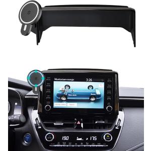 PZK Car Phone Mount for 2019-2025 2026 Toyota Corolla/Corolla Hatchback/Corolla Cross 2022-2025 2026 Accessories 8-inch Screen Magnetic 15W Fast Wireless Charging Car Phone Holder Not Affect Vent