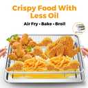DONGULI Air Fryer Basket for Oven Sheet Pan with Wire Rack(2 Pack)