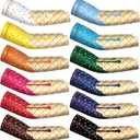 Newcotte 12 Pairs Arm Sleeves for Kids Compression Football Baseball Youth UV Protection Breathable Cooling Sleeve (10-14 Years)