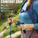 Covacure Hiking Poles Collapsible Trekking Poles - Aluminum Alloy 7075 Walking Sticks for Hiking with Telescopic & Foldable Tri-fold Design Hiking Gear for Women Men, Hiking, Camping, Climbing, 39.37''-47.24''