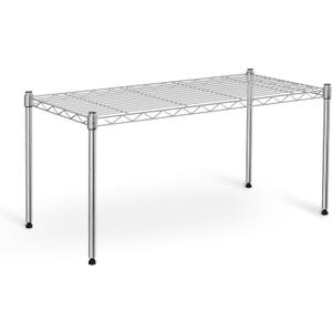 Simple Deluxe 1-Tier Shelving Units, 29.92" W x 13.78" D x 14.96" H Steel Wire Rack Storage Shelving Organizer, Chrome