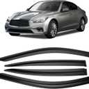 Tape-on Sun/Rain Guard Side Window Visor Deflectors Rain Guards for Infiniti Q50 2014-2020Window deflectors