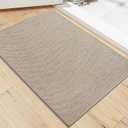 40x60cm Door Mats Indoor, Non-Slip Rubber Backing, Absorbent Indoor Door Mat, Machine Washable Floor Mats for Entrance, Inside, Kitchen, Front Door Mat (Khaki)